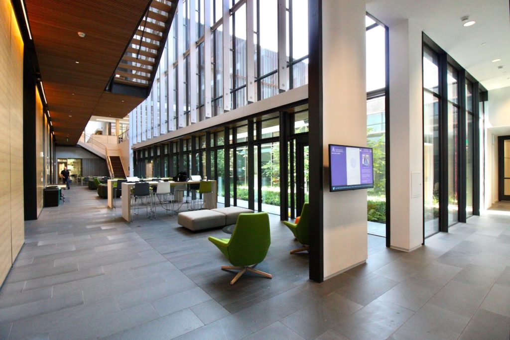 University interior lobby